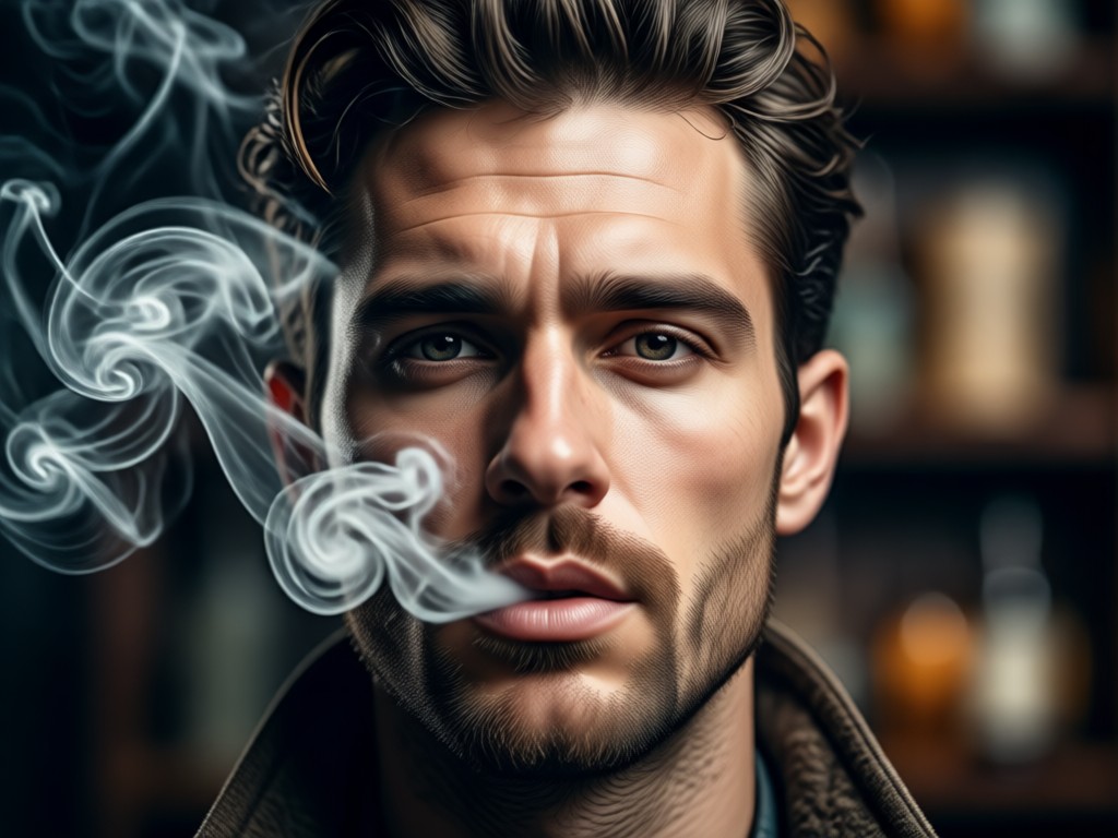 AI detecting portrait subject for smoke effect application