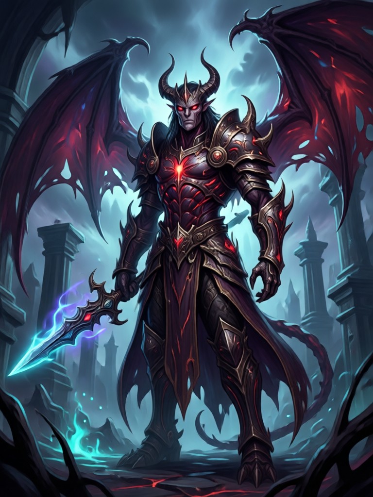 Dark fantasy character portrait