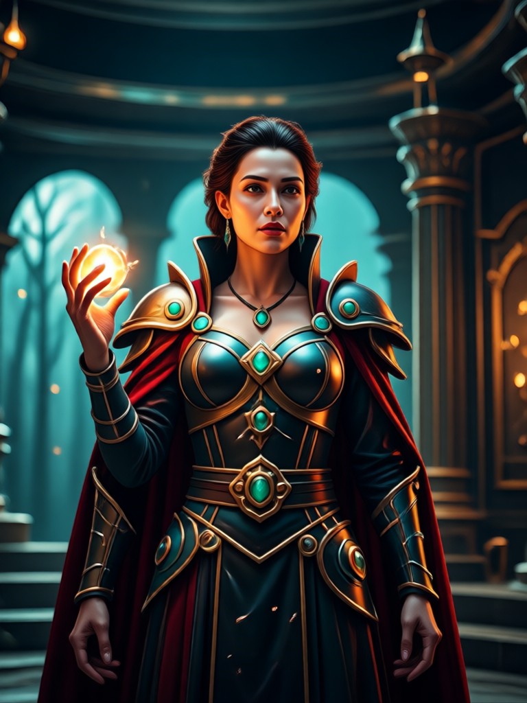 sci-fi cinematic character intro ai photo