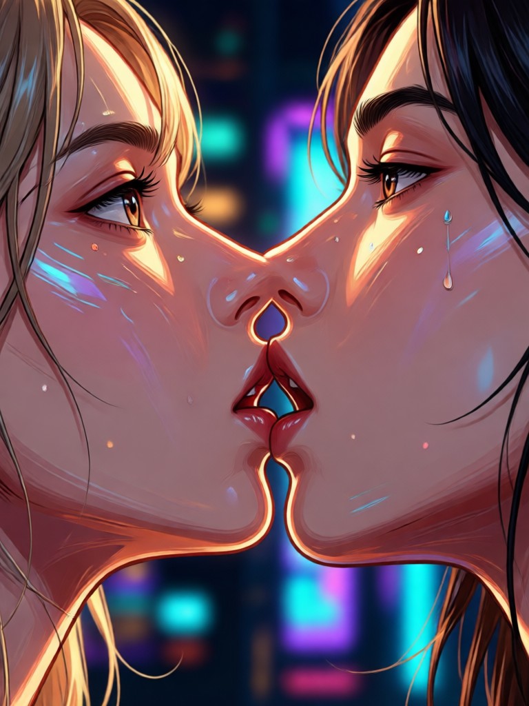 Beijo de amor em câmera lenta para o Dia dos Namorados