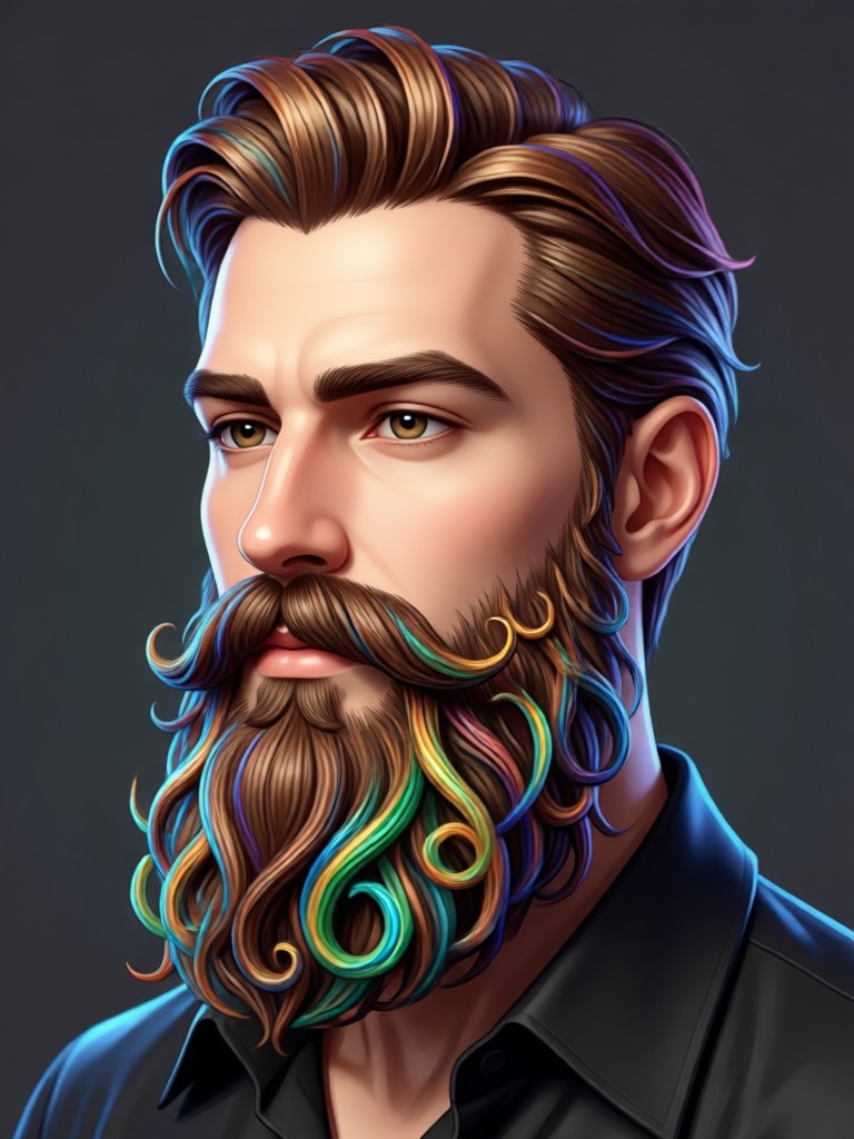 KI-Bartstil kurzer Boxbart