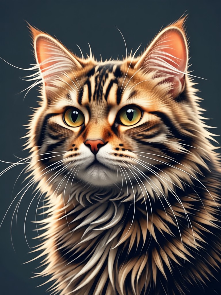 Realistic portrait of a cat in a bow tie