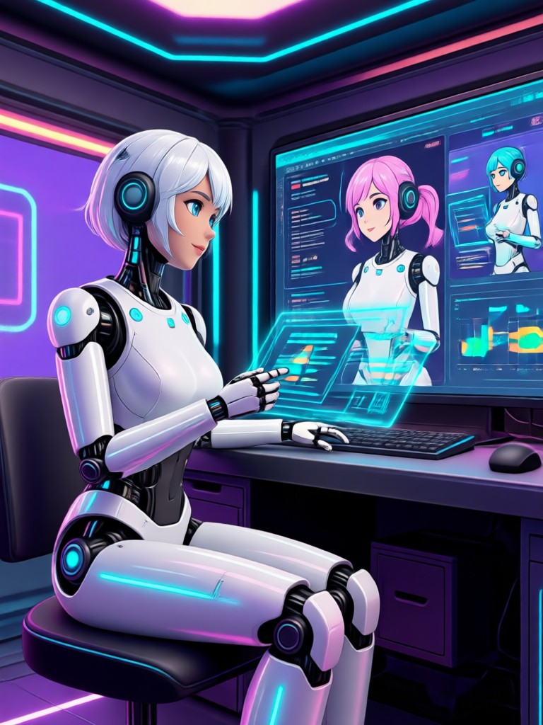 Sporty and energetic virtual companion