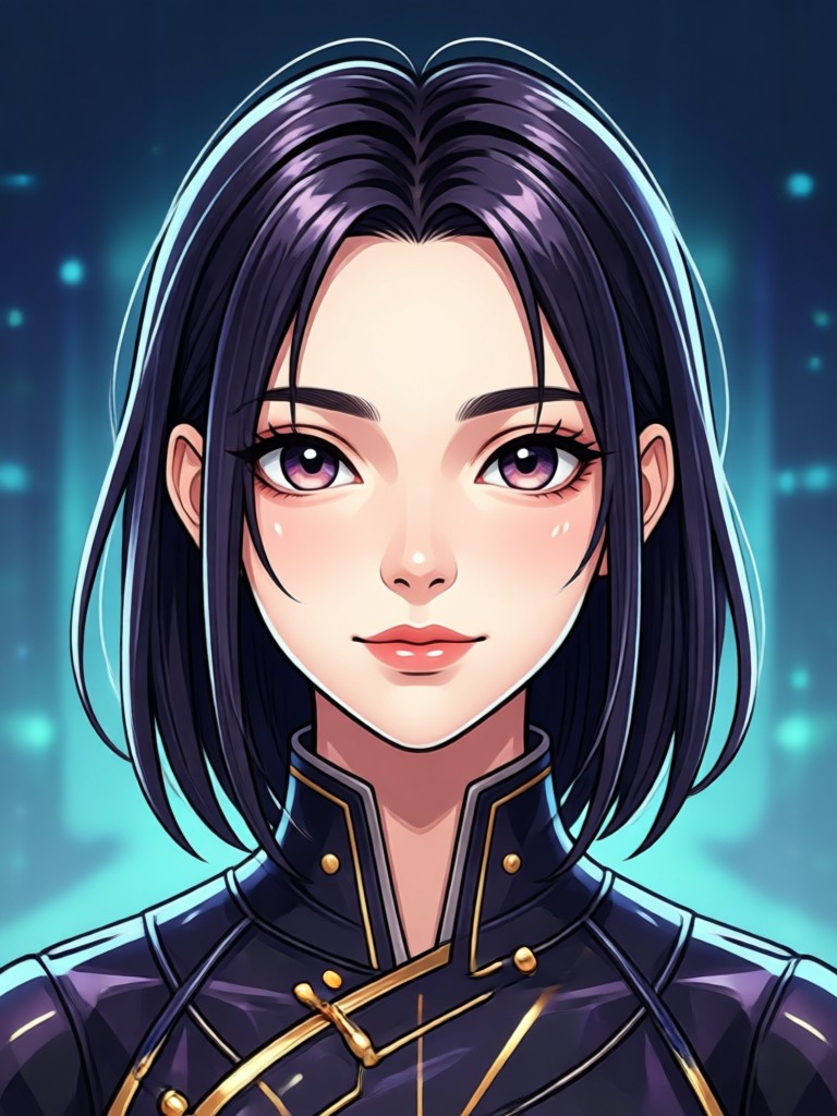 Anime style AI profile picture