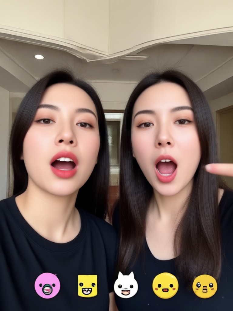 funny duo face swap during gaming live