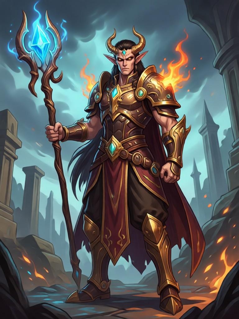 dragonborn sorcerer casting a spell