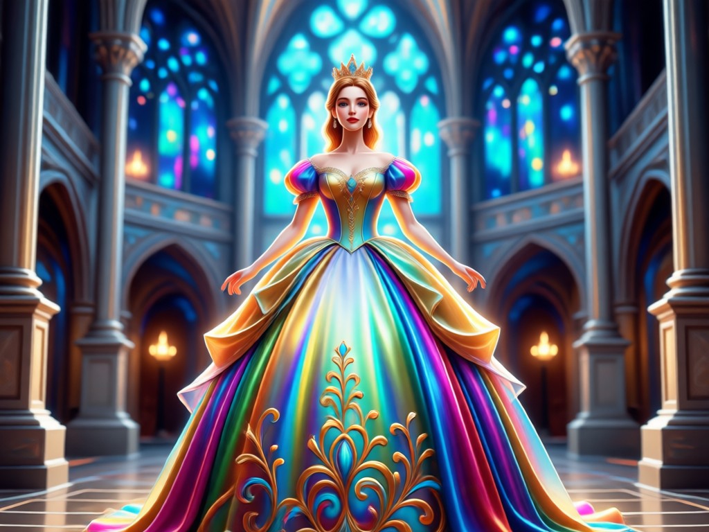 AI princess transformation with magical sparkle effects
