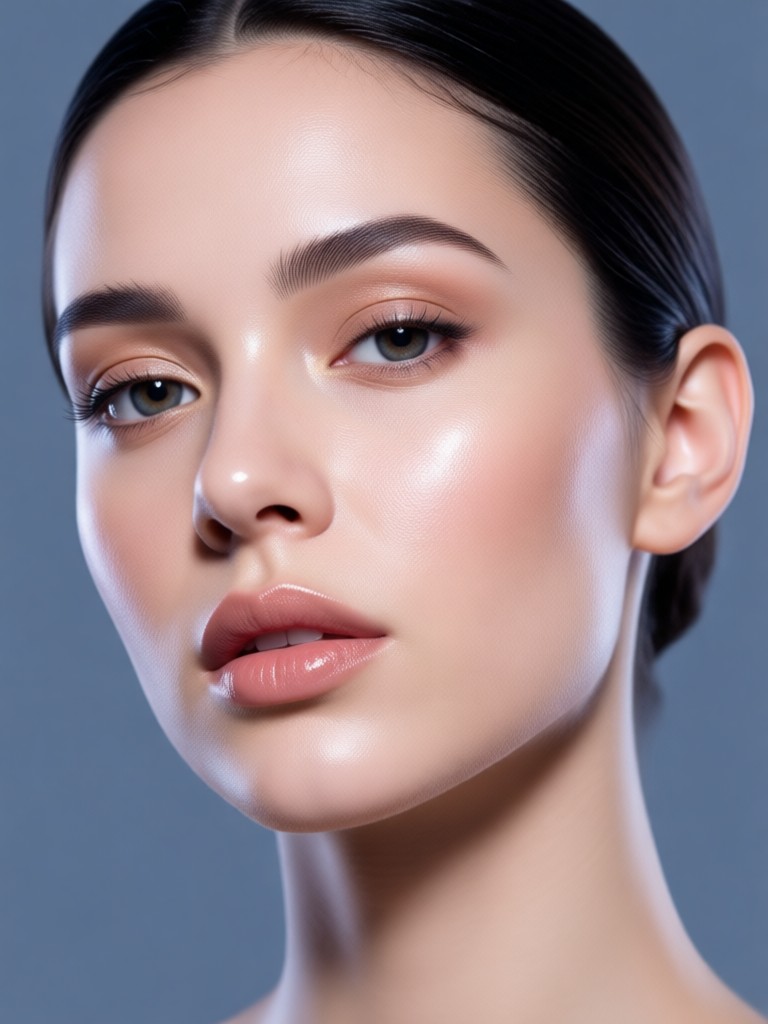 Hyper realistic portrait of an AI generated beautiful woman