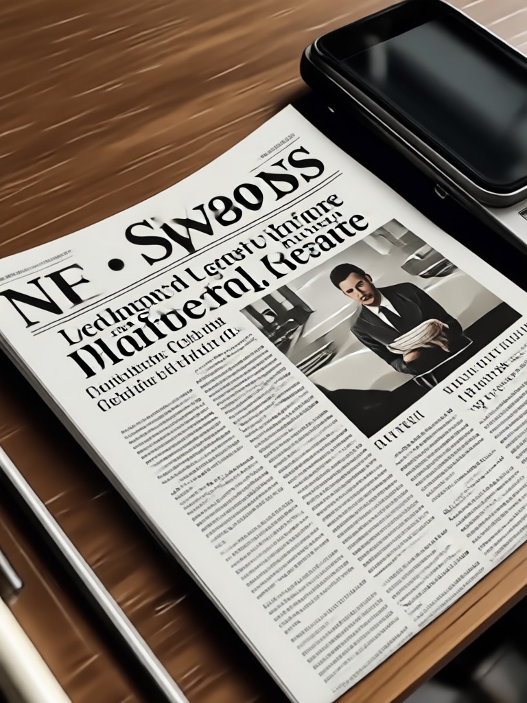 Wedding anniversary newspaper front page AI