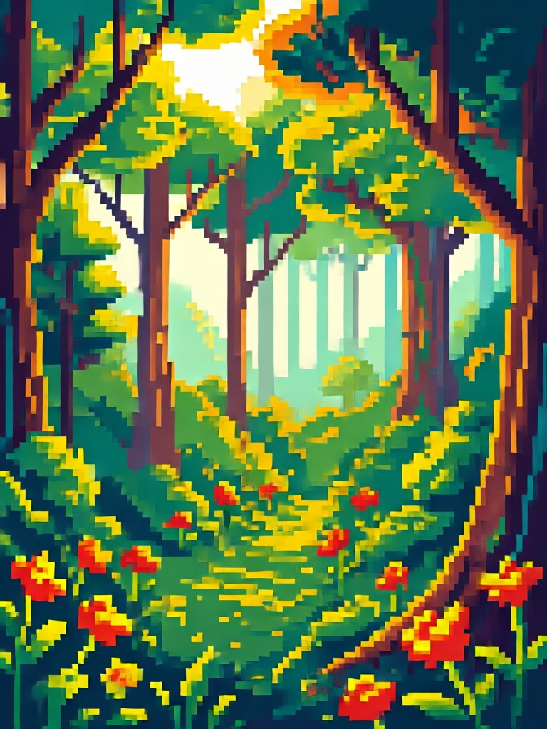Efeito de pixel art em foto arquitetônica