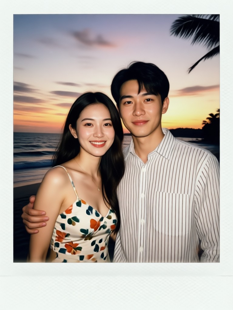 Retro black and white Polaroid style