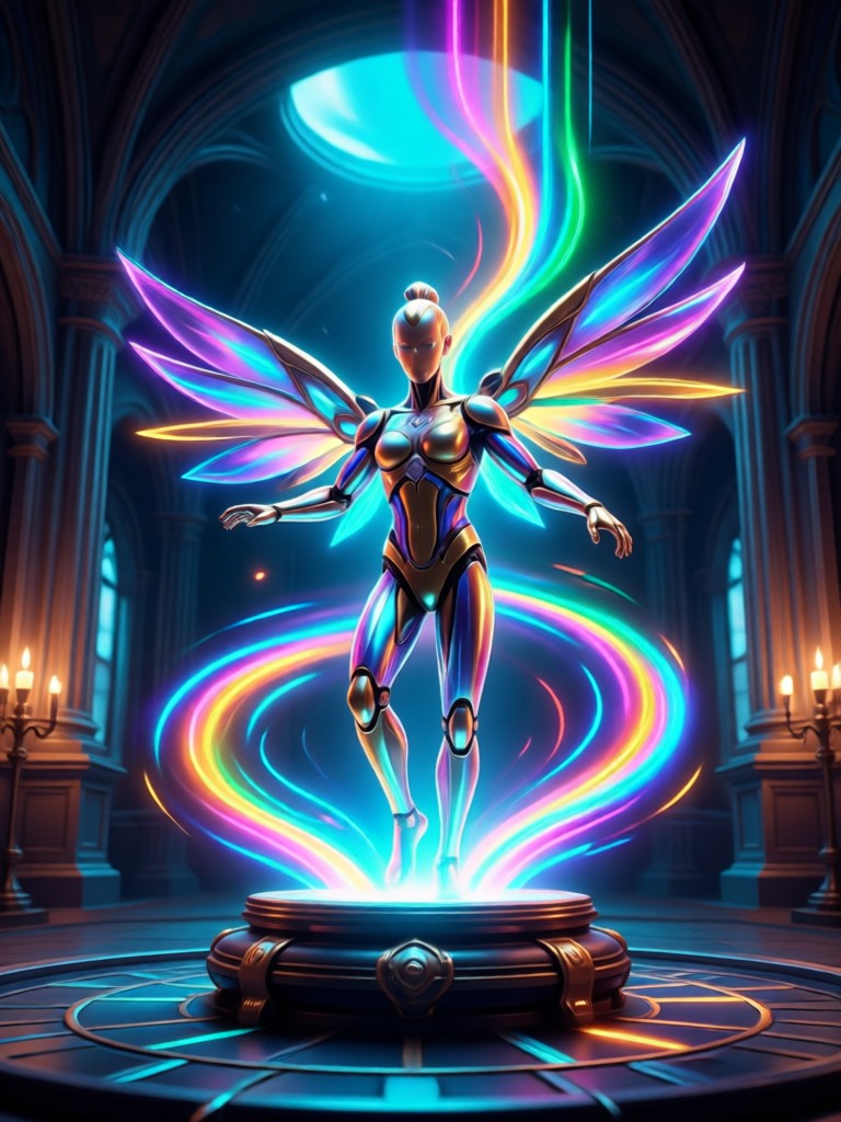 Magical AI portrait of a crystal sorceress