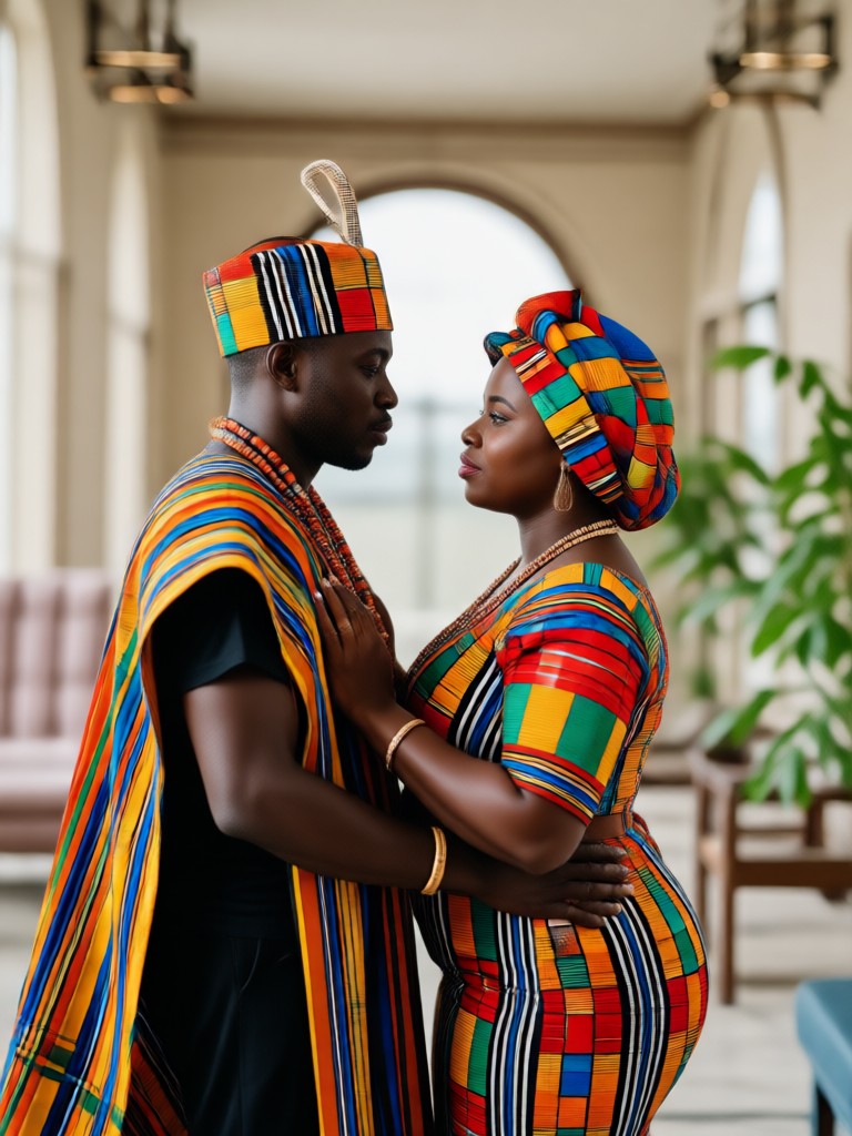 Casal tradicional da costa Swahili