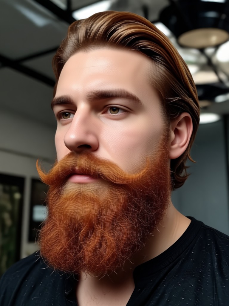 AI generated salt and pepper beard