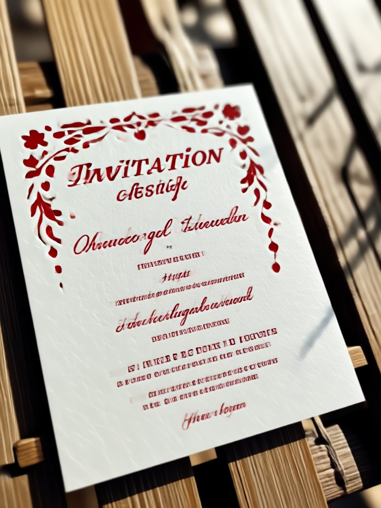 Classic floral wedding invitation with gold foil accents