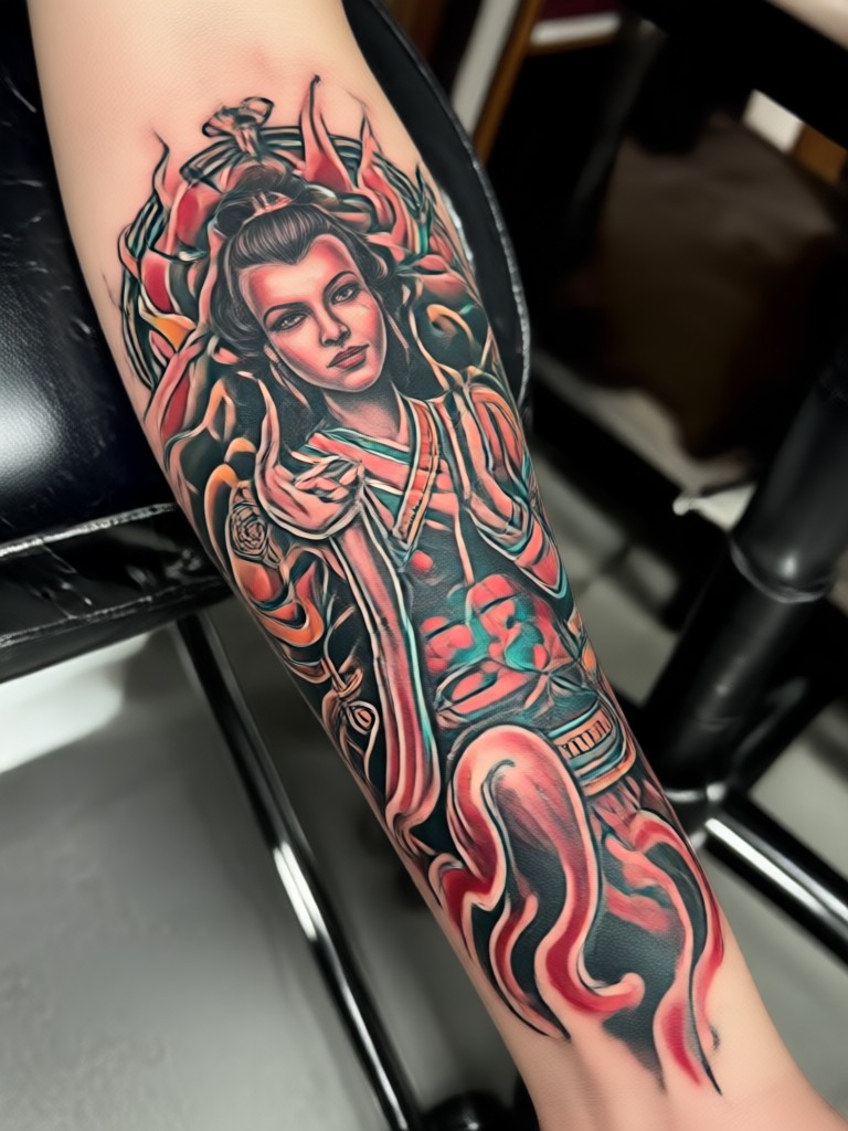 Anime inspired tattoo design preview