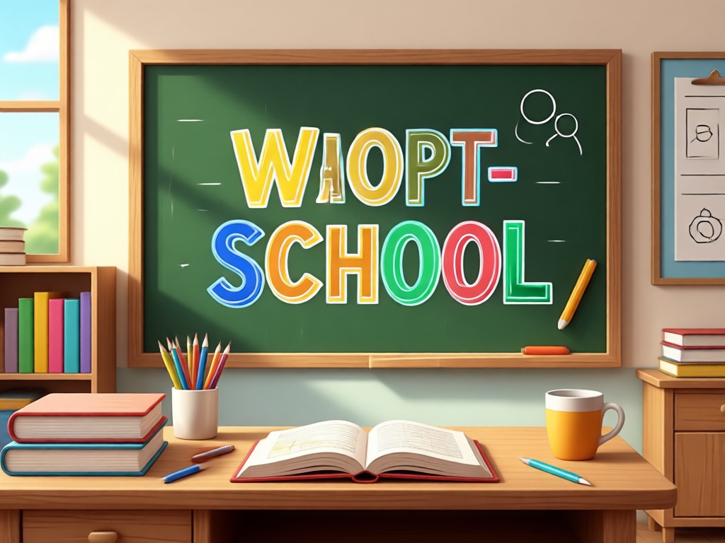 AI applying school theme to photo