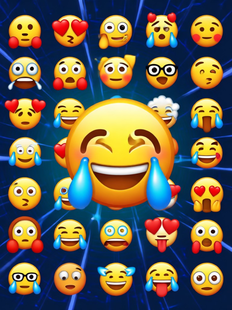 Minimalist line art emoji