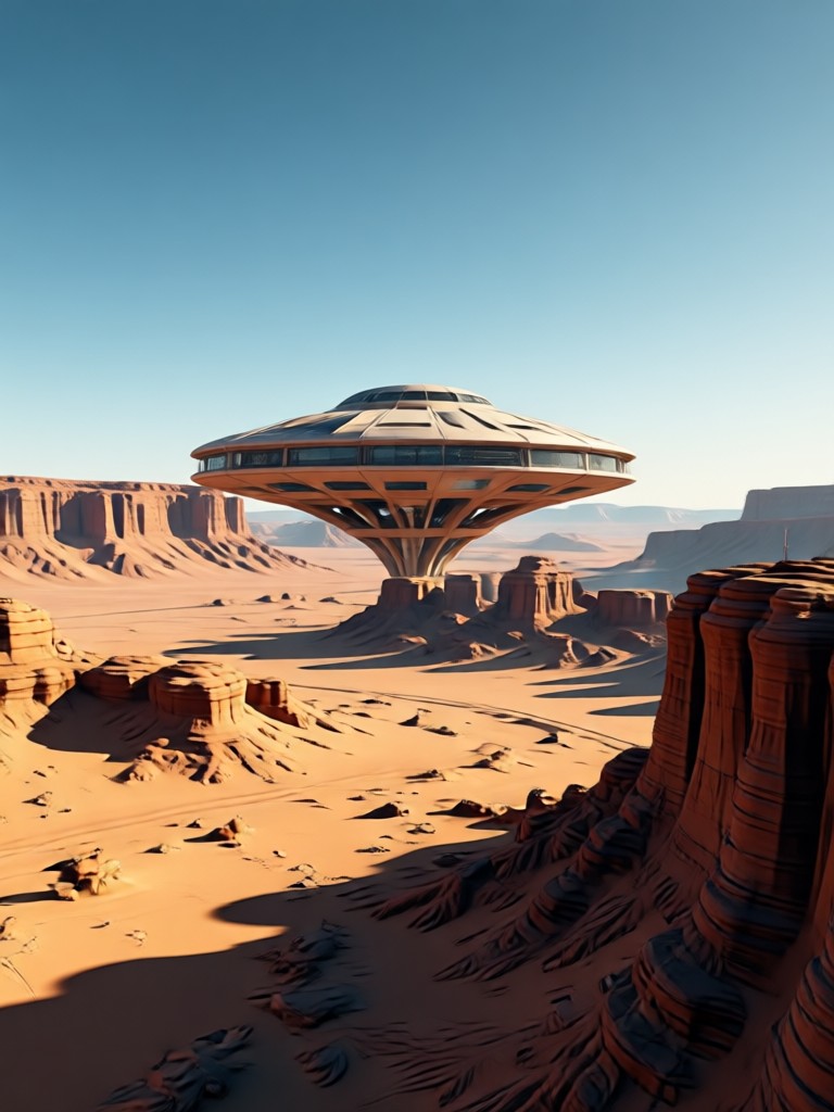 Vista amplia de majestuosas dunas rojas del desierto al amanecer