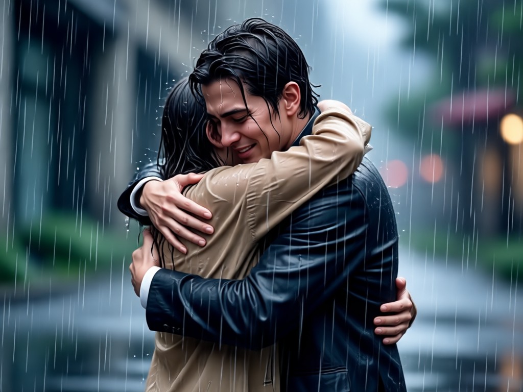 AI realistic hug animation