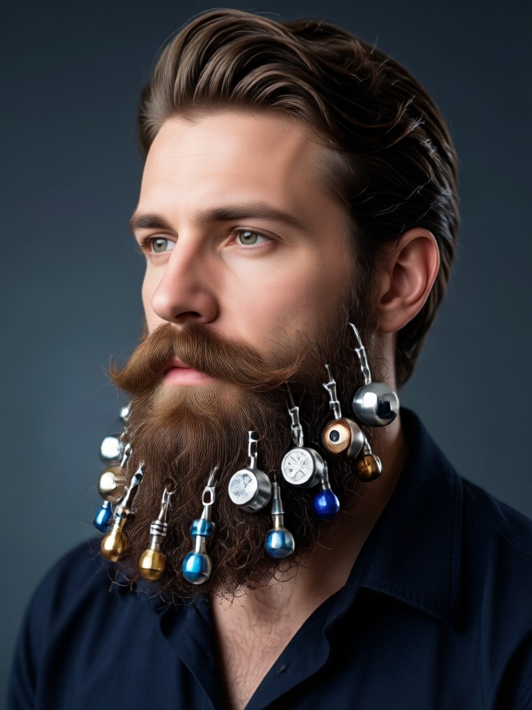 AI generated beard with mustache