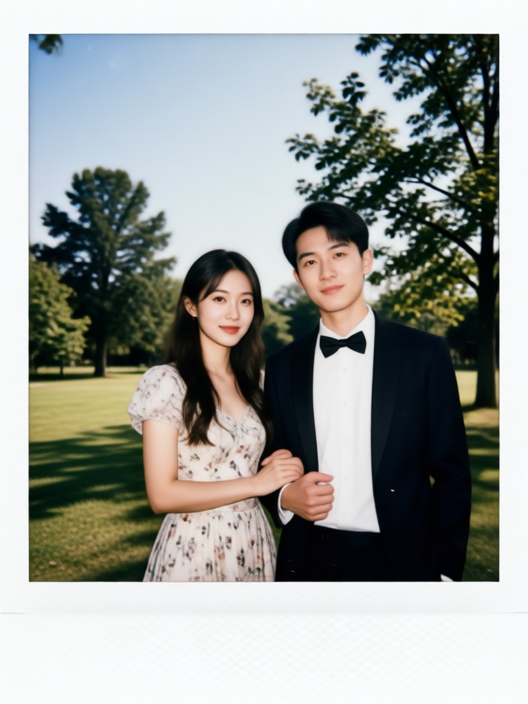 Polaroid with handwritten love note text