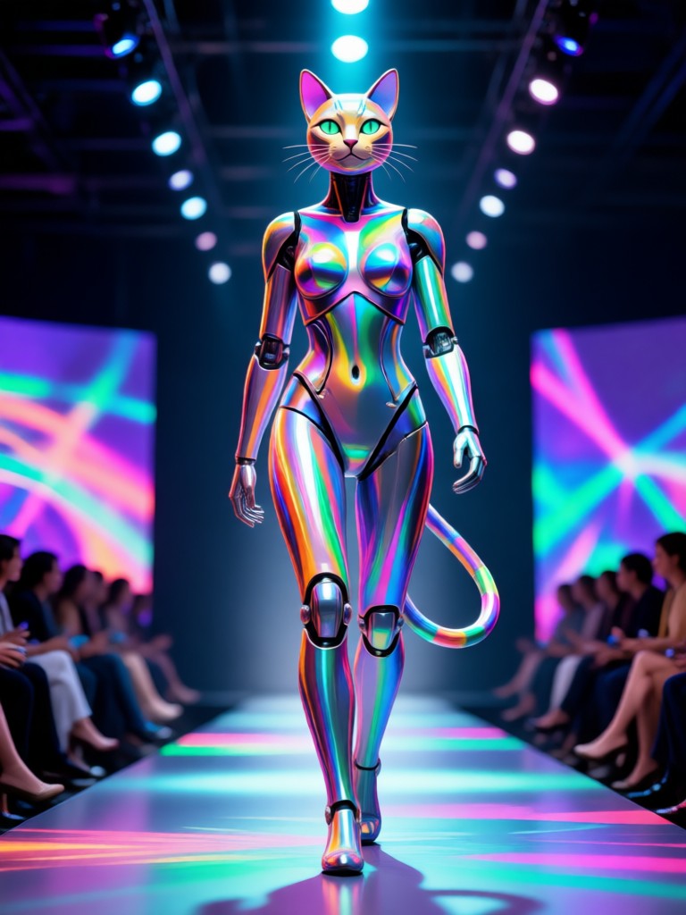 Bridal collection AI runway presentation