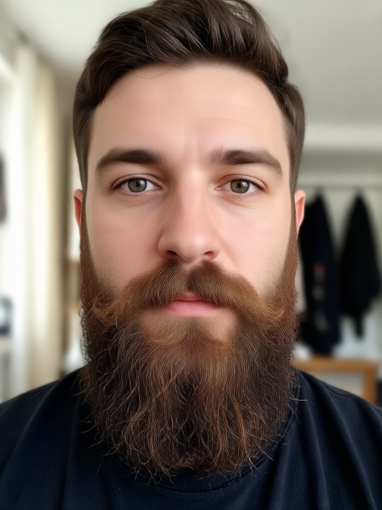 Vollbart mit Schnurrbart Stil Ergebnis