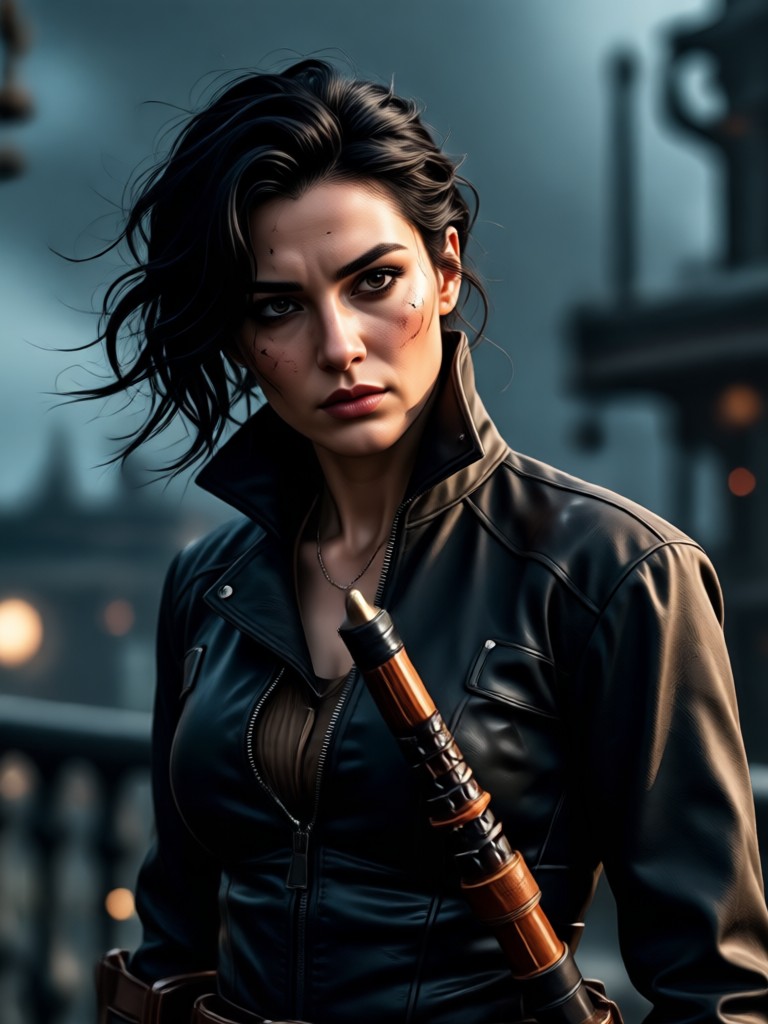 Anime cinematic character reveal AI photo
