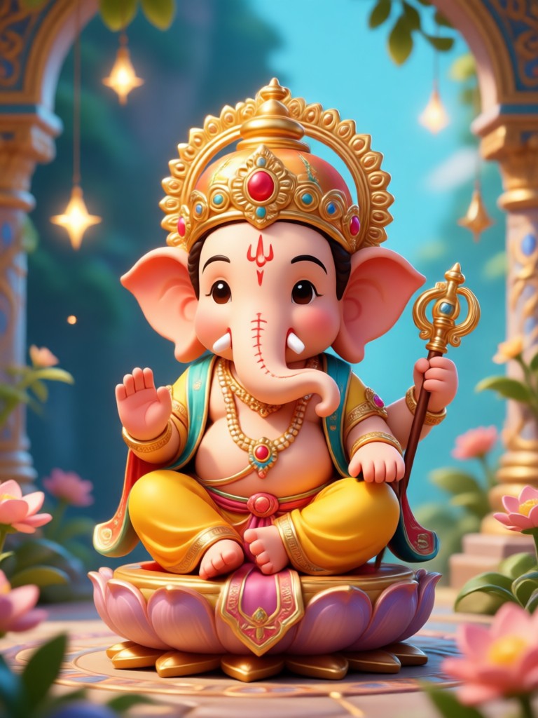 Ganesha Dancing with Modak