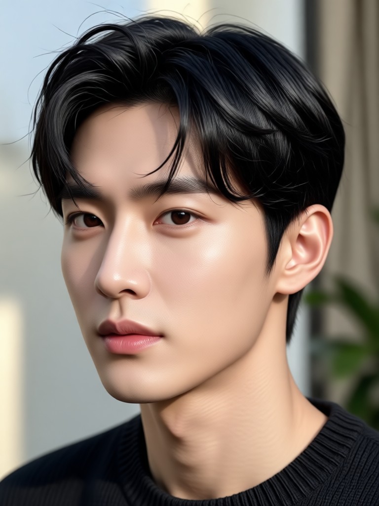Textured crop Korean male haircut