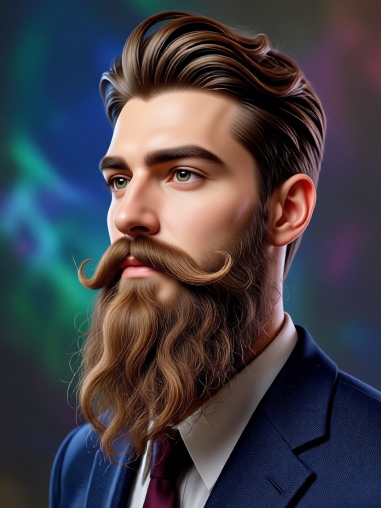 Final result of AI beard generator for social media