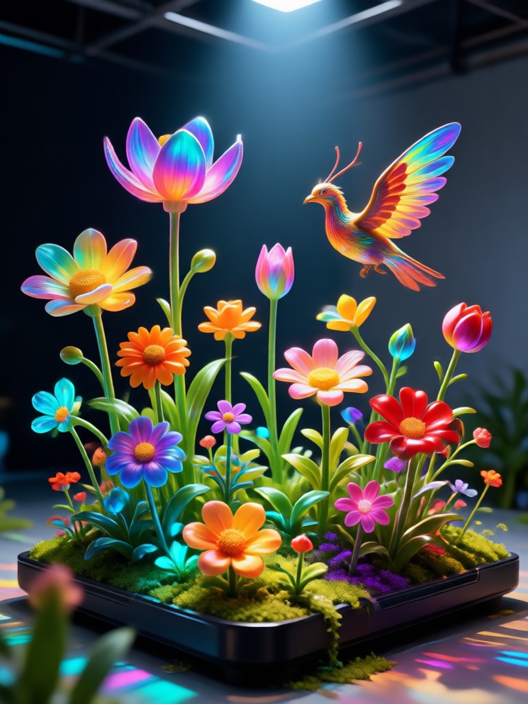 Arte de Jardim Mágico de Fantasia com IA