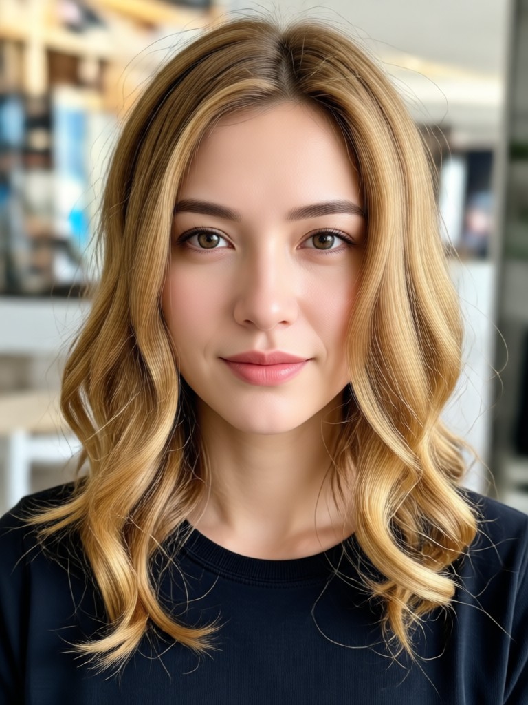 Transformation from straight to voluminous curly hair via AI