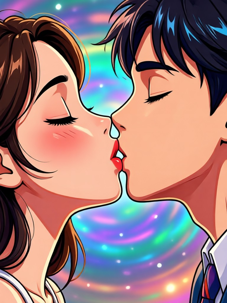 AI generated gentle peck animation