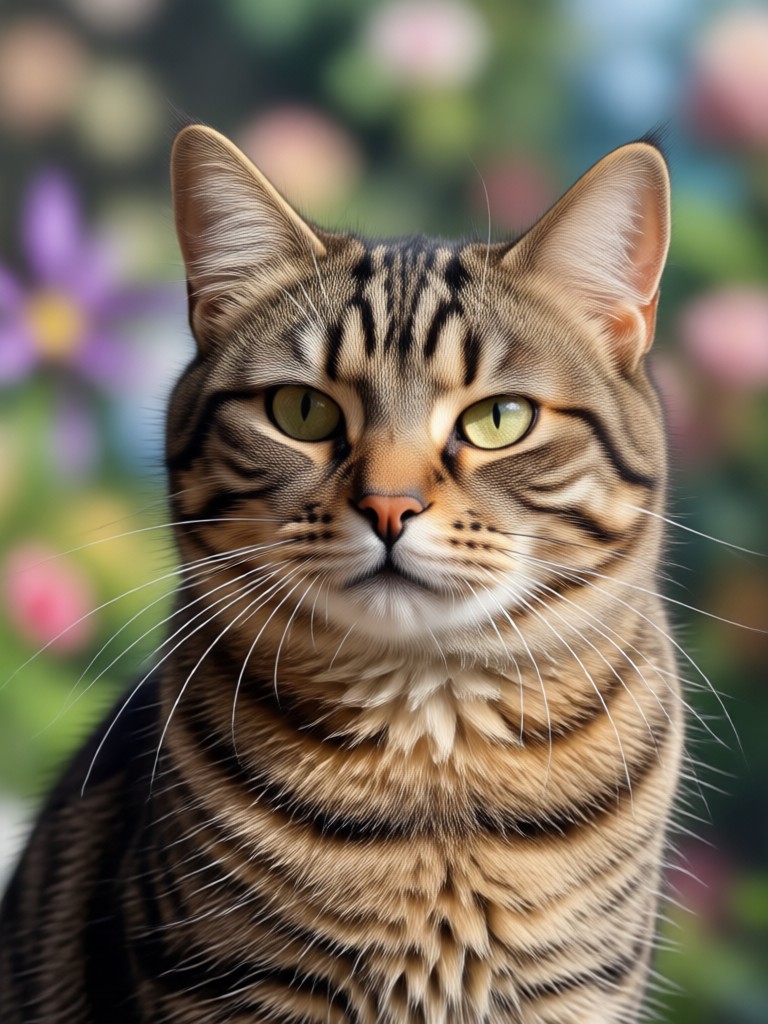 3D clay art style cute cat sculpture
