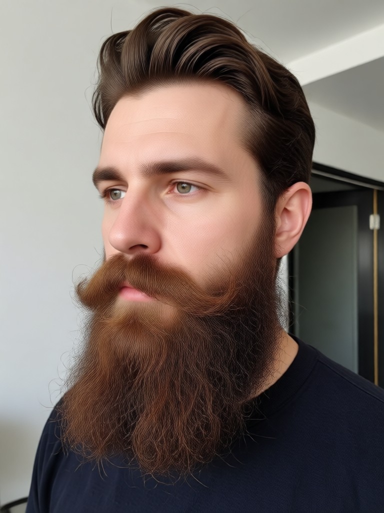 Antes y después del filtro de barba de sombra con IA