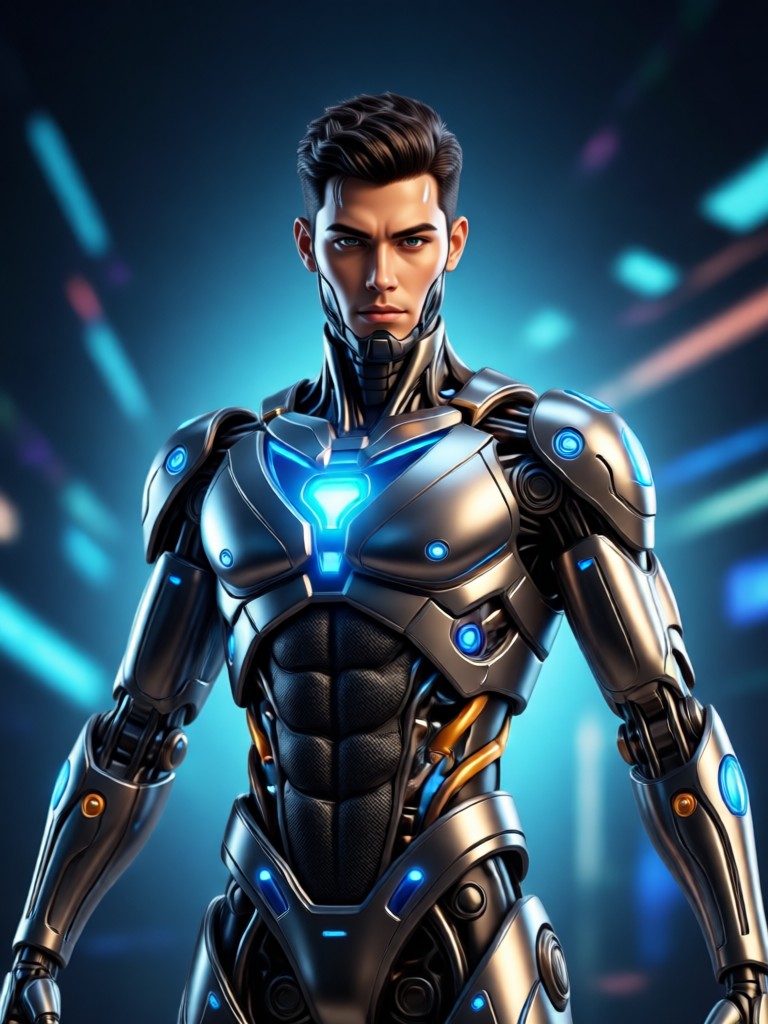 Magic wielder AI action hero casting spell