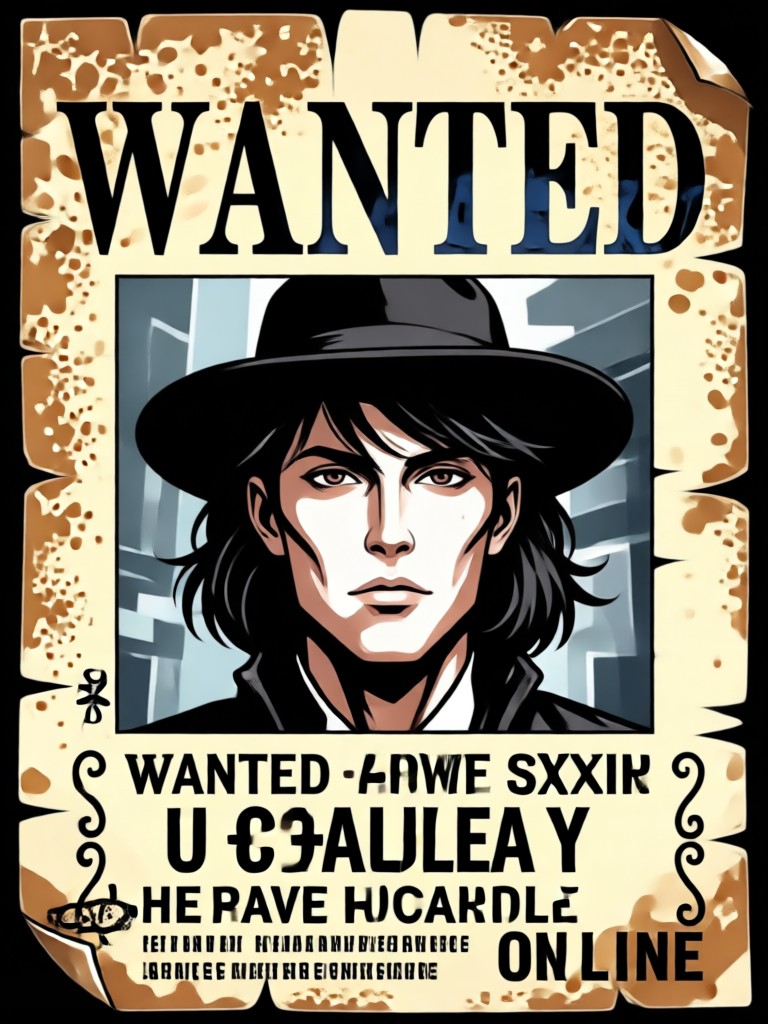 Sci-Fi Bounty Hunter Wanted Poster