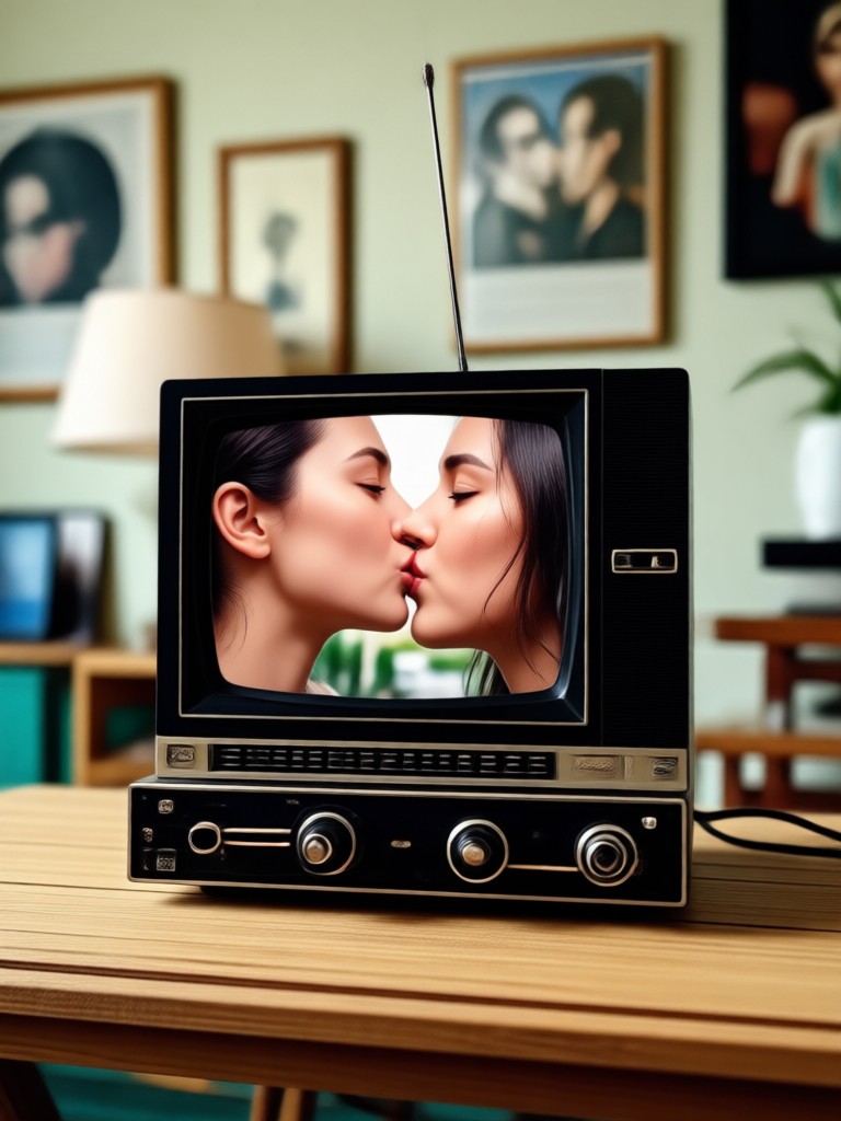 70s Super 8 Home Movie Kiss