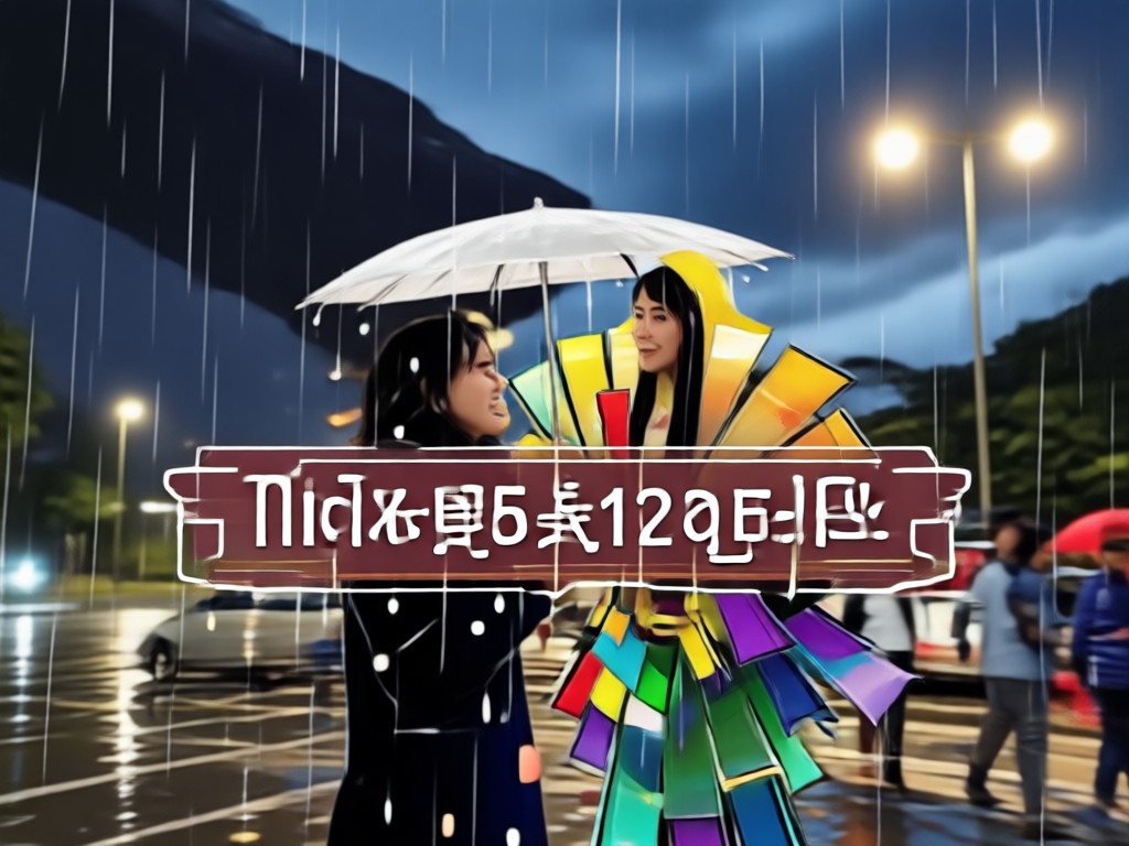 AI animated kiss motion in a monsoon night video