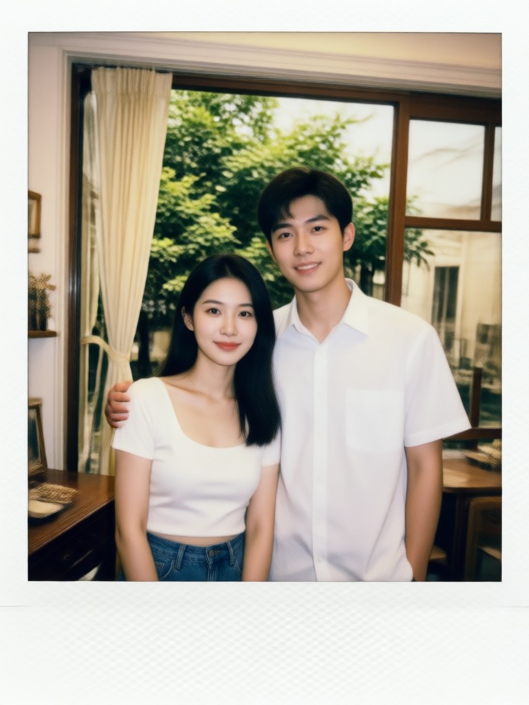 Warm tone vintage Polaroid generator result