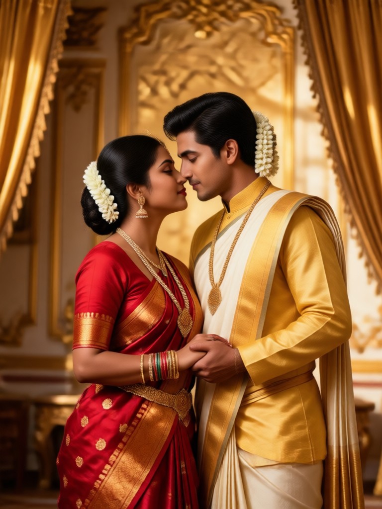 Pemotretan pernikahan Tamil modern yang dihasilkan AI