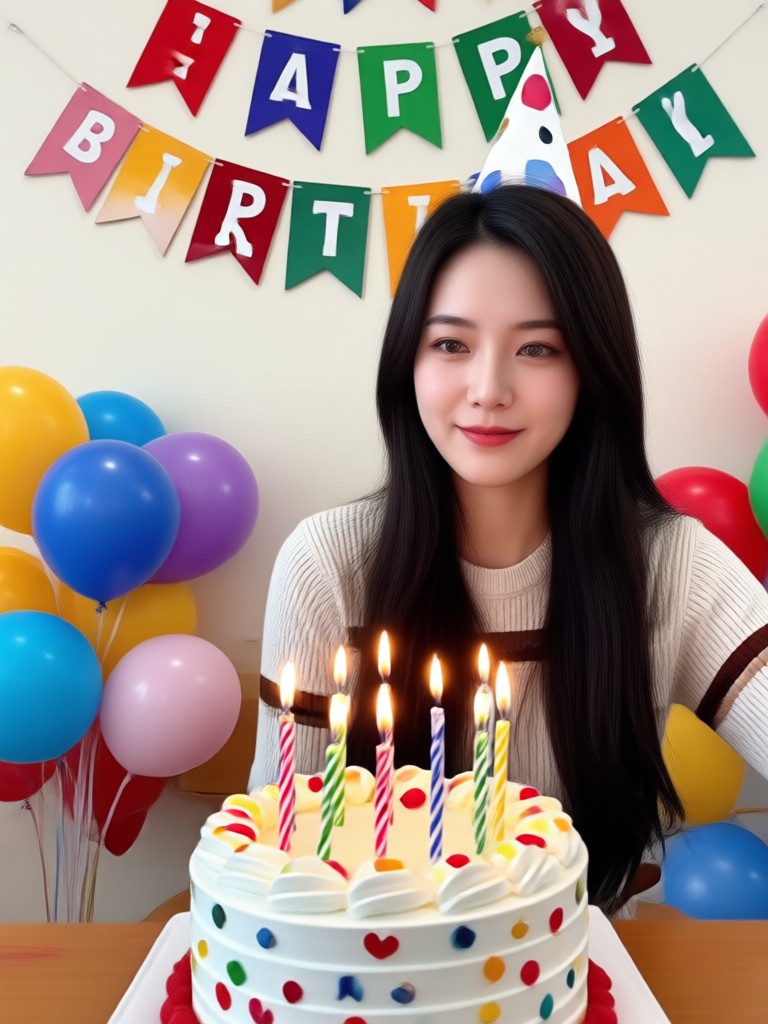 Phone showing a beautiful AI generated birthday video for a girlfriend