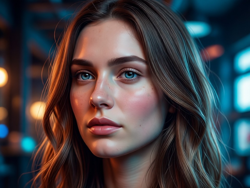 Side by side comparison showing AI portrait realism