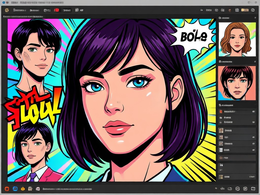 3D comic portrait used as social media avatar