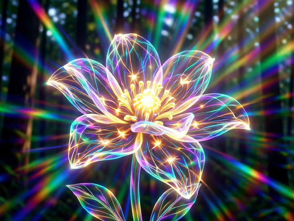 Portrait enhanced with soft AI Bloom glow
