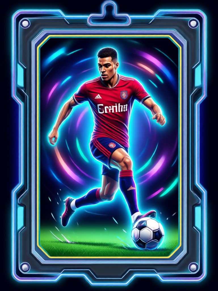 Tarjeta de fútbol vintage de la serie Icon
