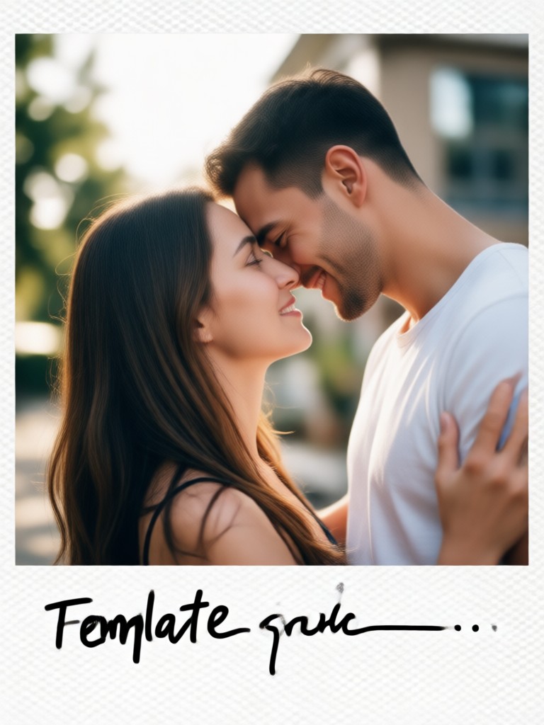 Polaroid reel template with lyrics
