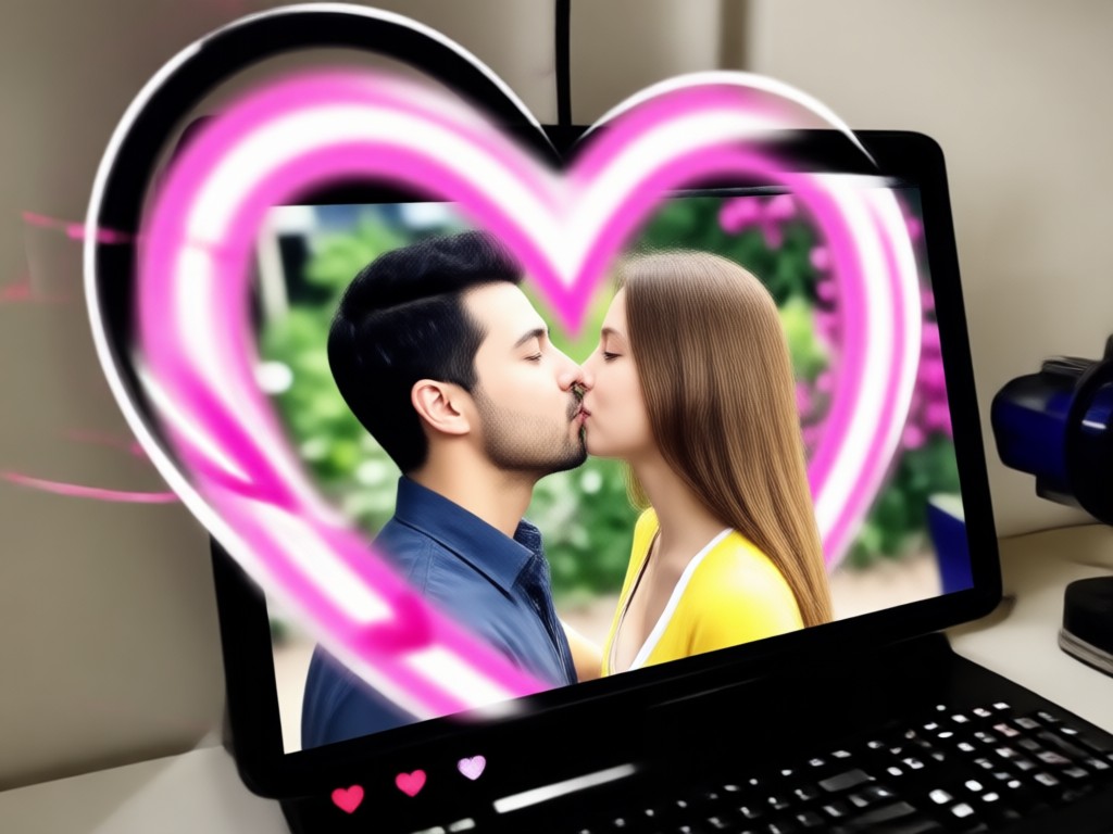Phone interface showing share options for the generated kiss video